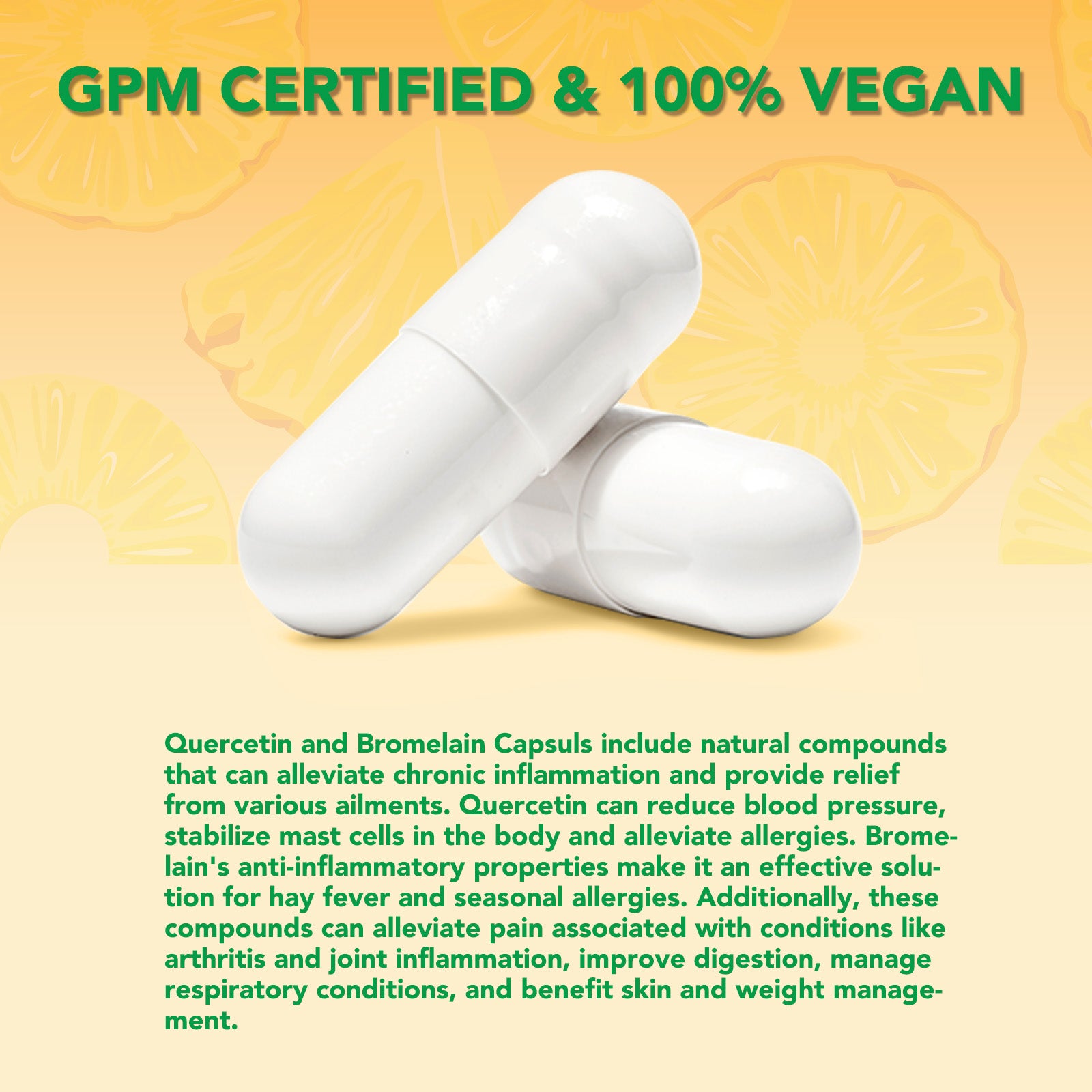 acentiallabs QUERCETIN with Bromelain,+ ZINC + VITAMIN C+ VITAMIN D3,120 VEGGIE CAPSULES Bottled Capsules