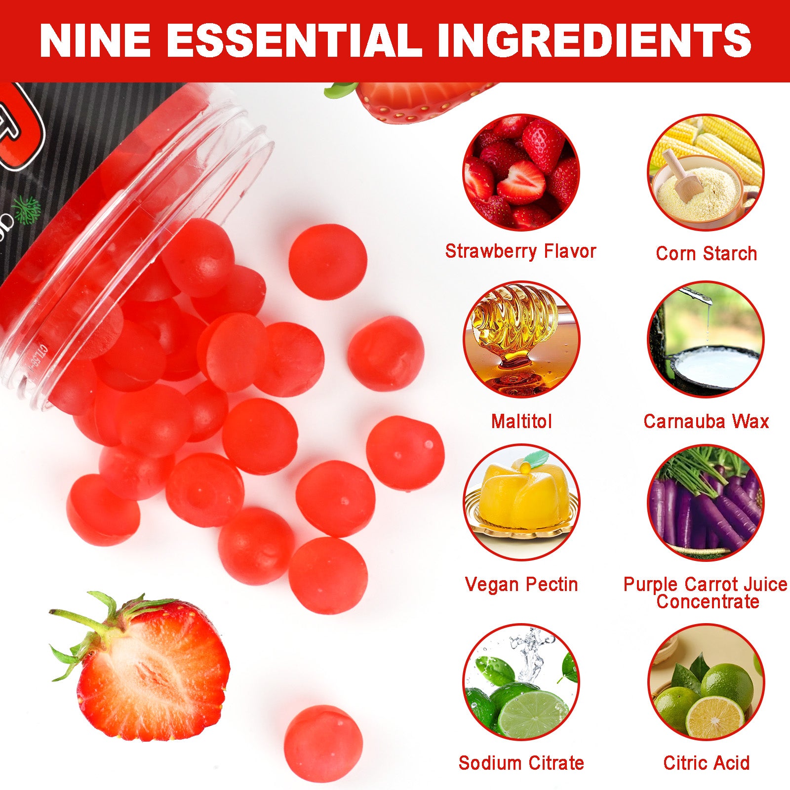 acentiallabs GREATINE INFUSED GUMMIES 120 GUMMIES Bottled Gummies