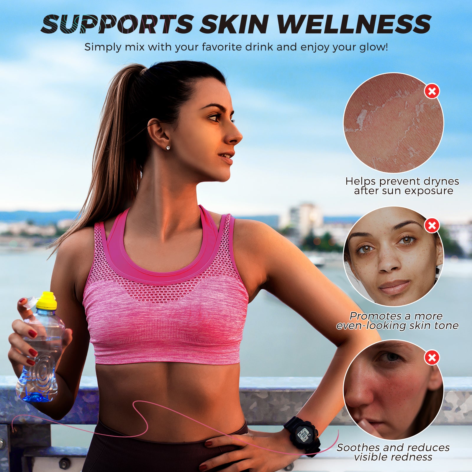 acentiallabs DRINKABLE TANNING DROPS Sun-Kissed Glow Watermelon Flavour 50ml Liquid Drops