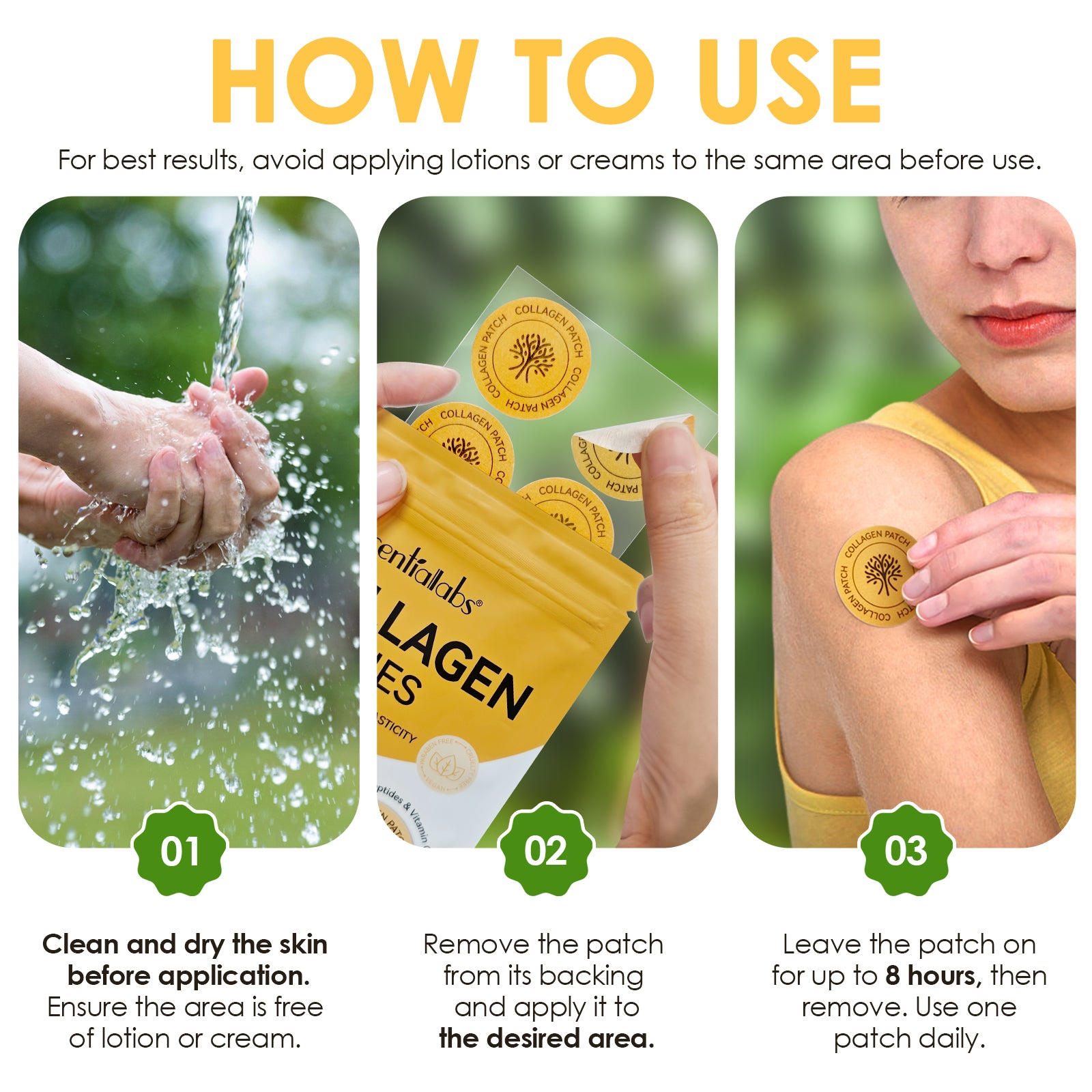 acentiallabs COLLAGEN PATCHES REJUVENATE I FIRM I ELASTICITY 30 Patches