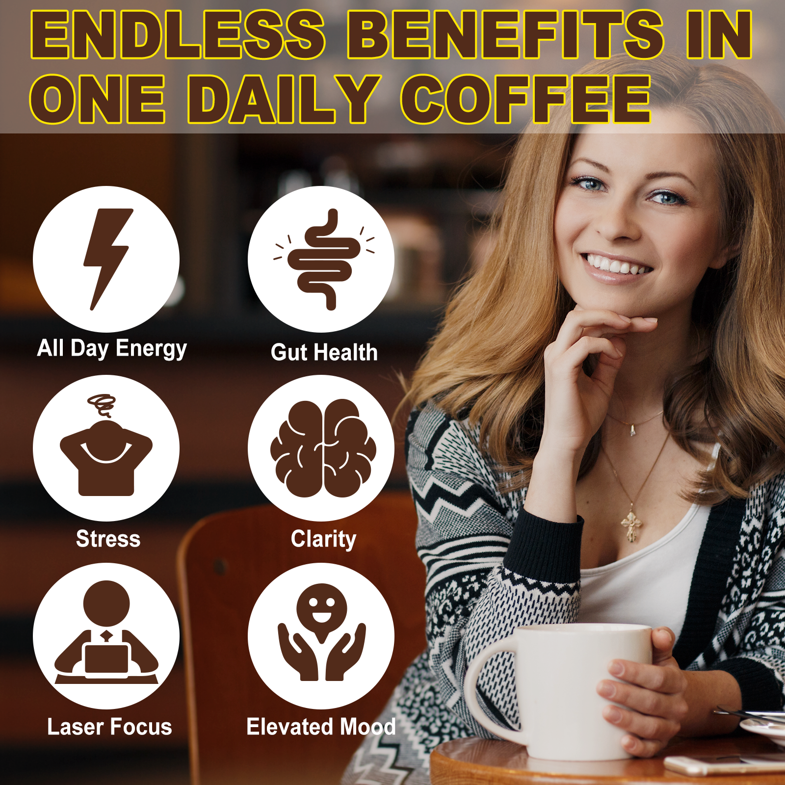 acentiallabs MUSHROOM COFFEE ，ENERGY·RECOVERY ·STRESS RELIEF，10 Superfood Mushrooms，Granules
