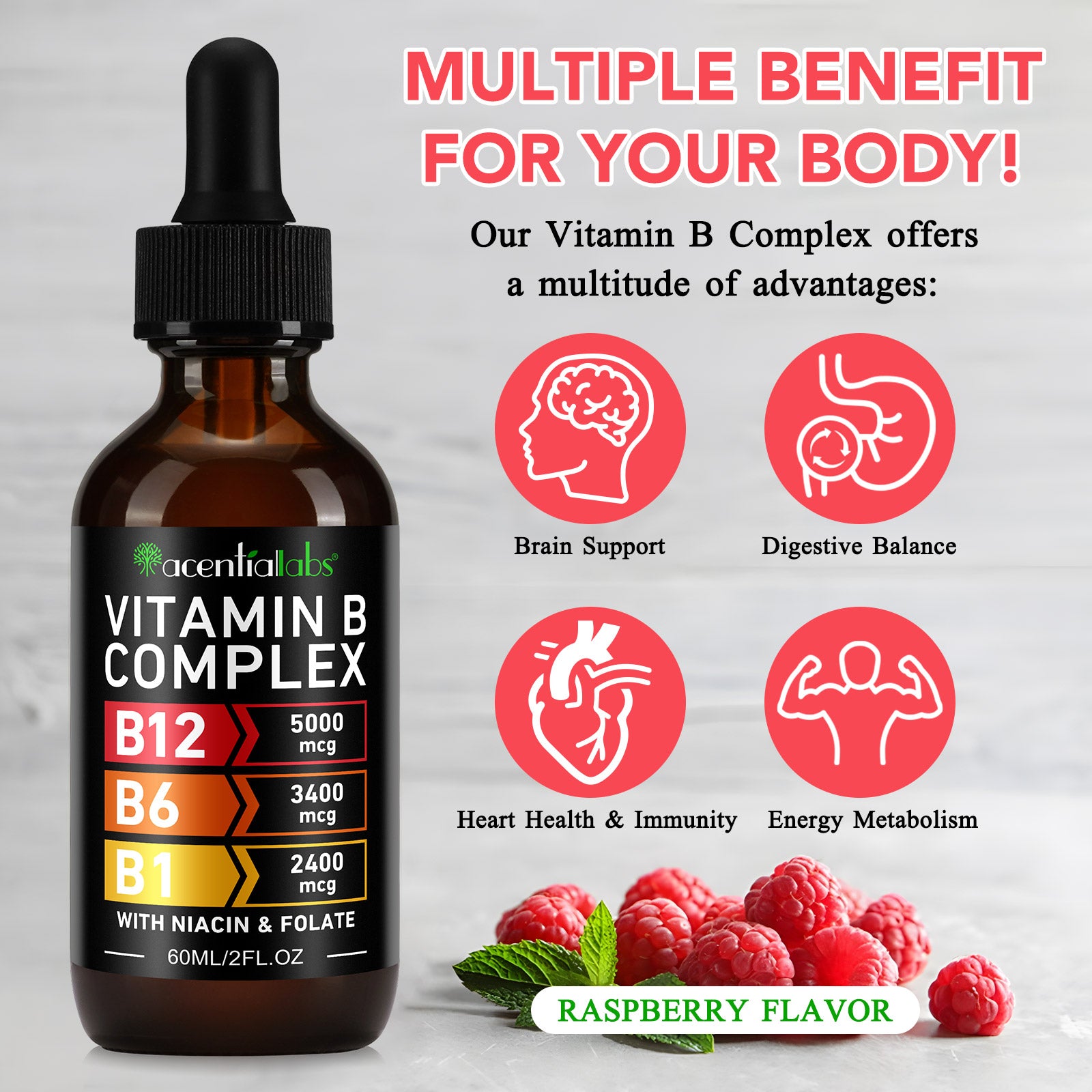 acentiallabs VITAMIN BCOMPLEX Liquid Drops