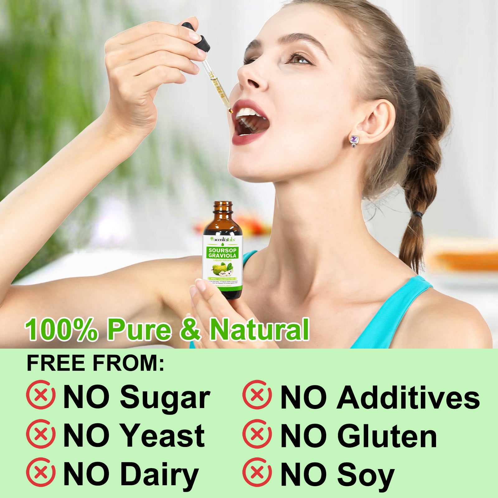 acentiallabs SOURSOP GRAVIOLA LIQUID DROPS HIGHLY CONCENTRATED DIETARY SUPPLEMENT 60ML Liquid Drops