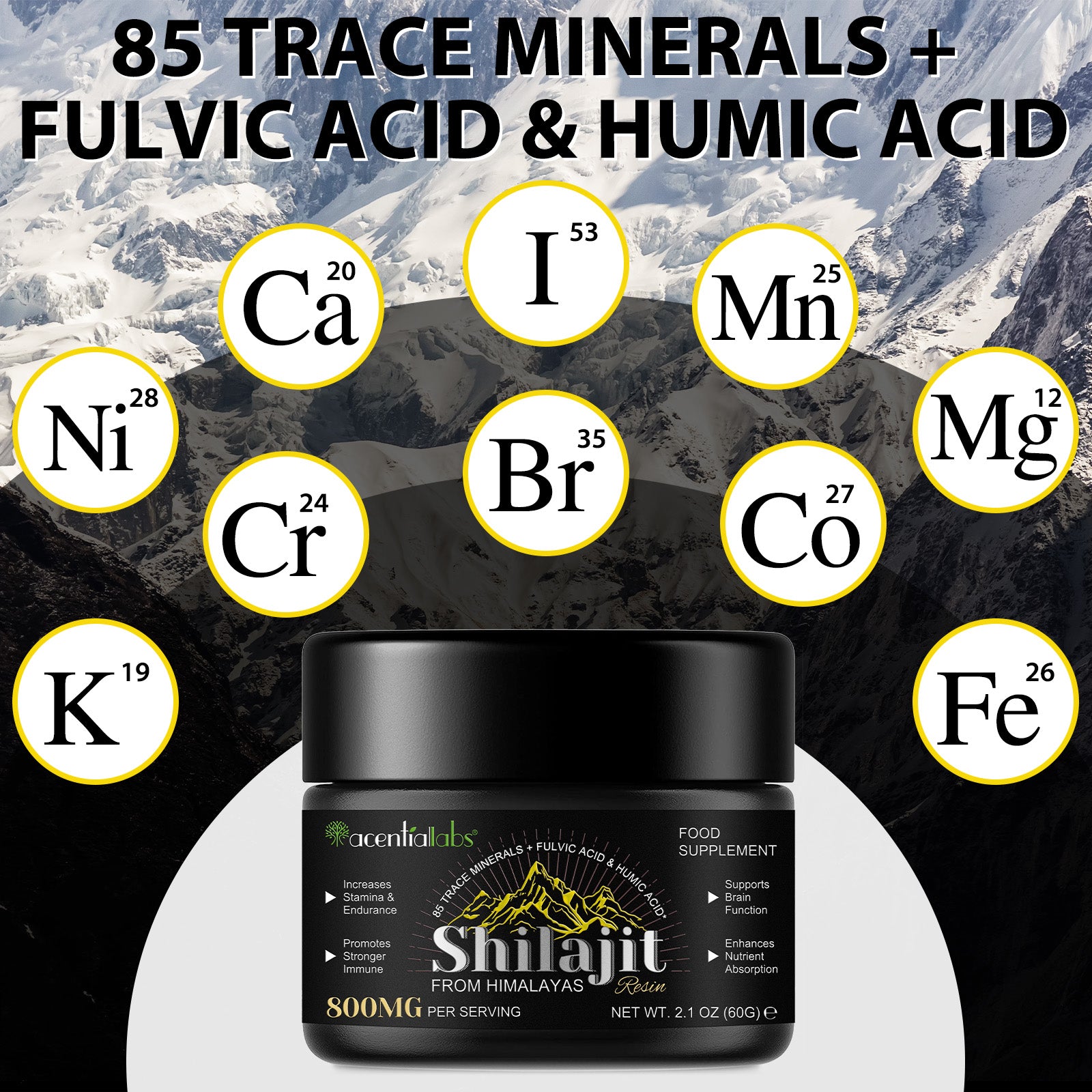 acentiallabs Shilajit FROM HIMALAYAS 800MG PER SERVING Patches