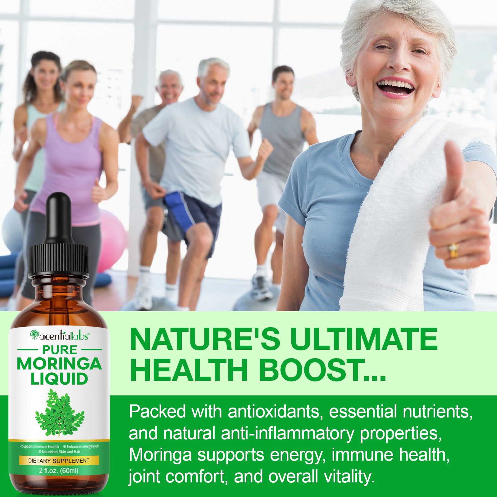 acentiallabs PURE MORINGA LIQUID DIETARY SUPPLEMENT Liquid Drops