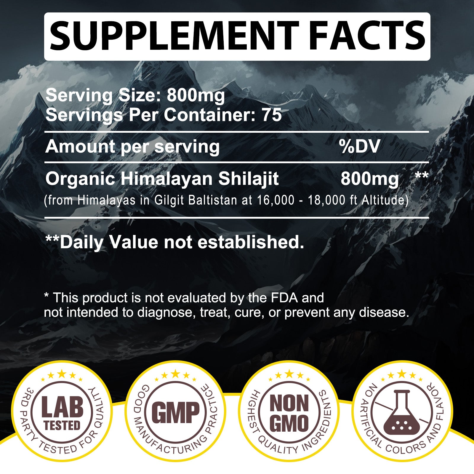 acentiallabs Shilajit FROM HIMALAYAS 800MG PER SERVING Patches
