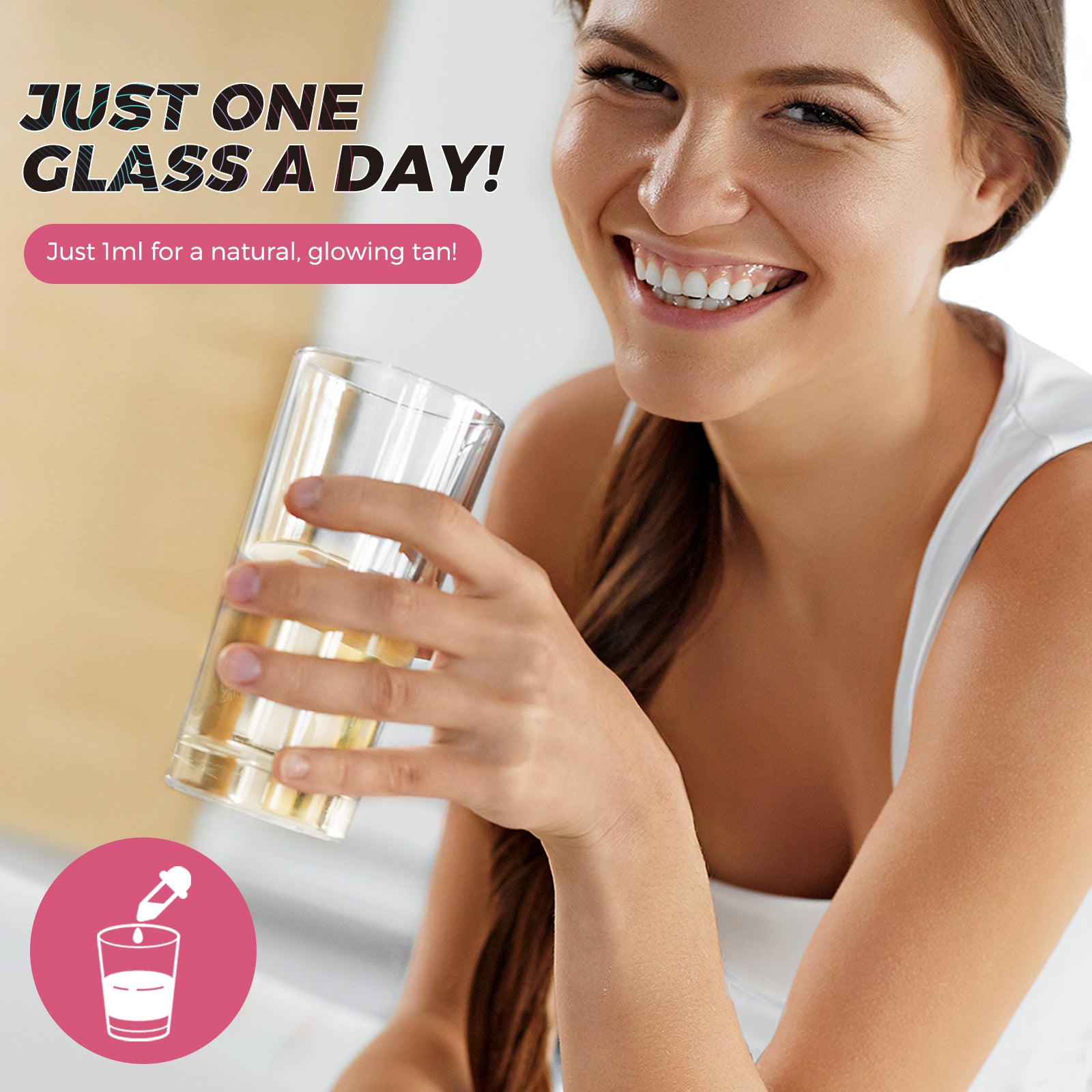 acentiallabs DRINKABLE TANNING DROPS Sun-Kissed Glow Watermelon Flavour 50ml Liquid Drops