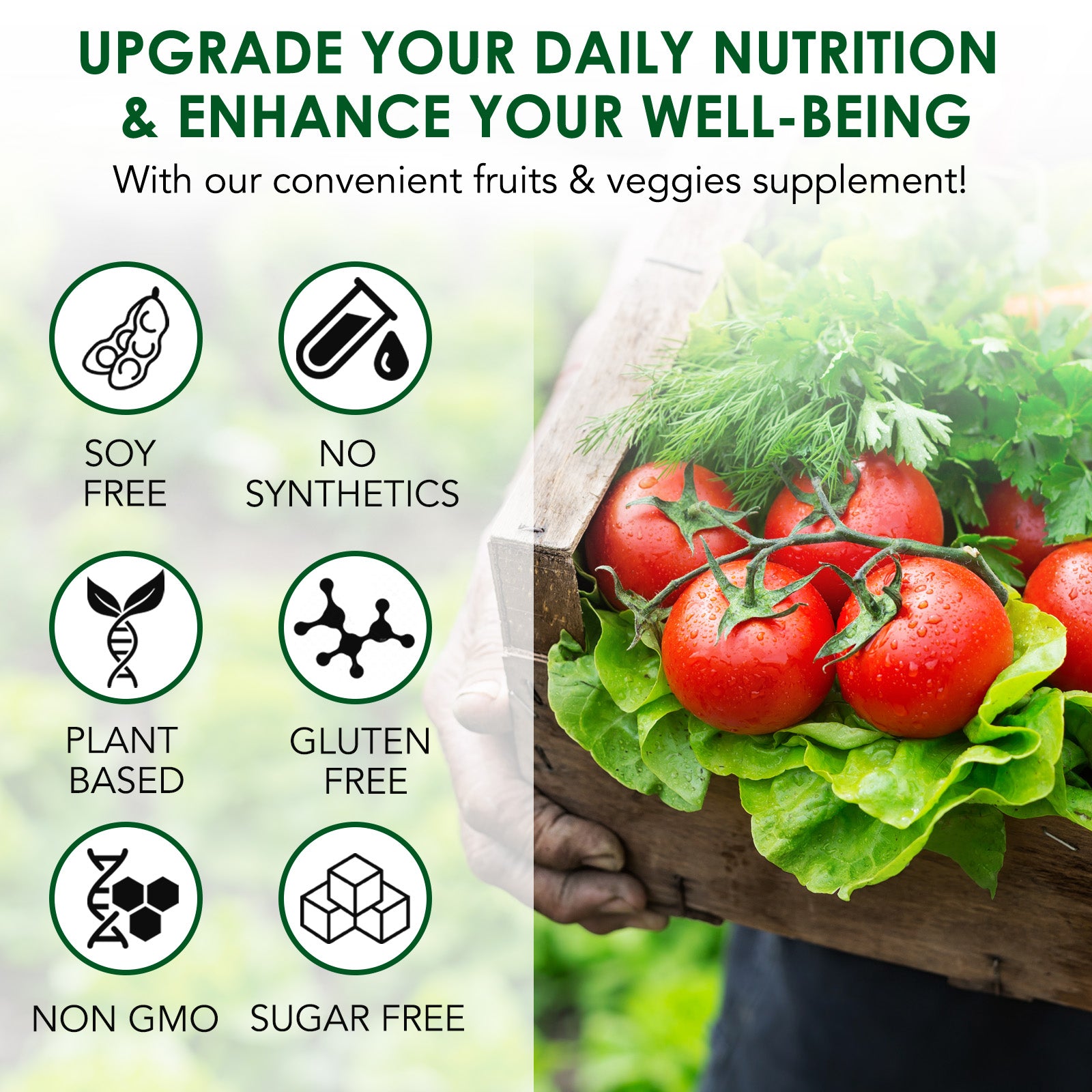 acentiallabs WHOLE VEGGIES and FRUIT SUPPLEMENT Bottled Capsules