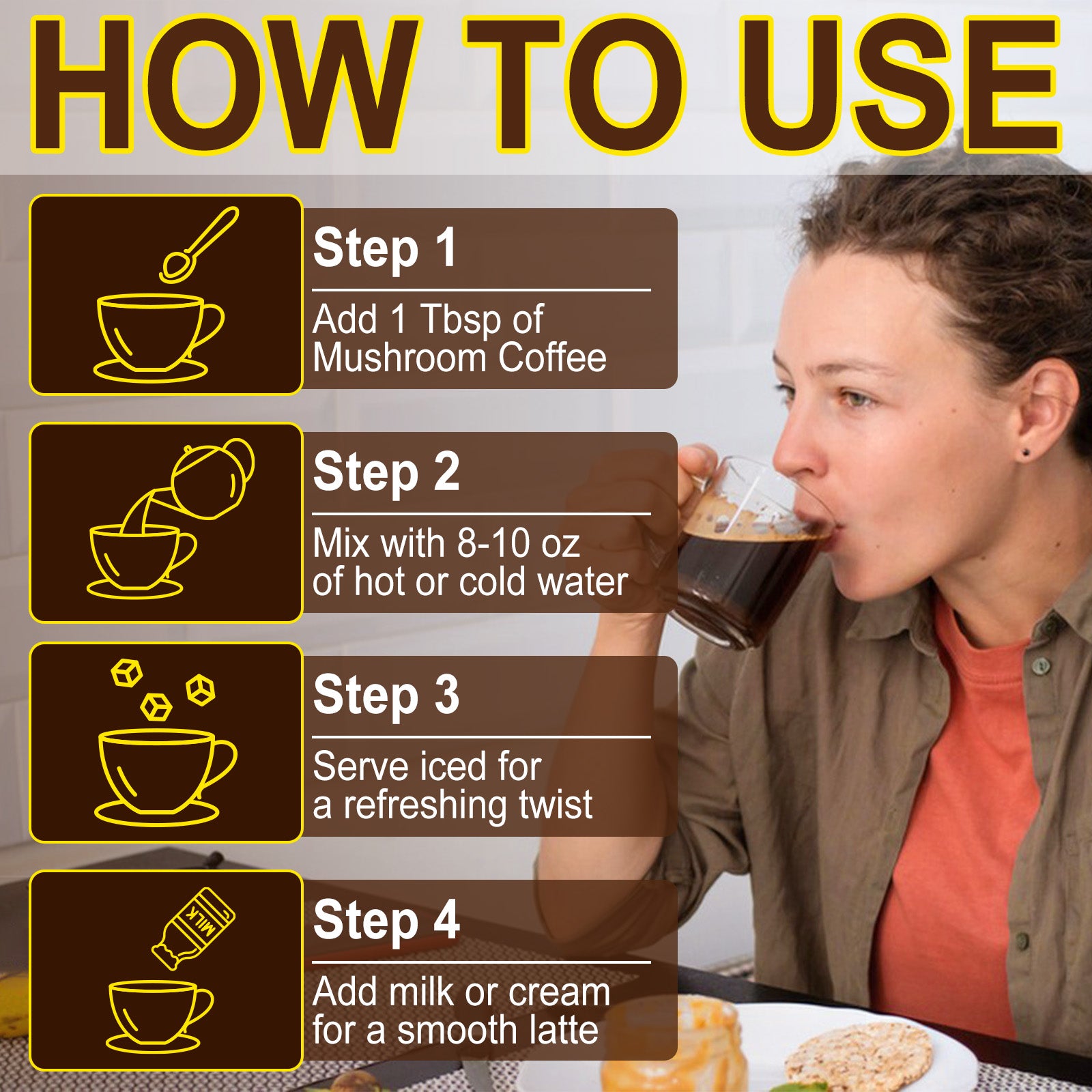 acentiallabs MUSHROOM COFFEE ，ENERGY·RECOVERY ·STRESS RELIEF，10 Superfood Mushrooms，Granules