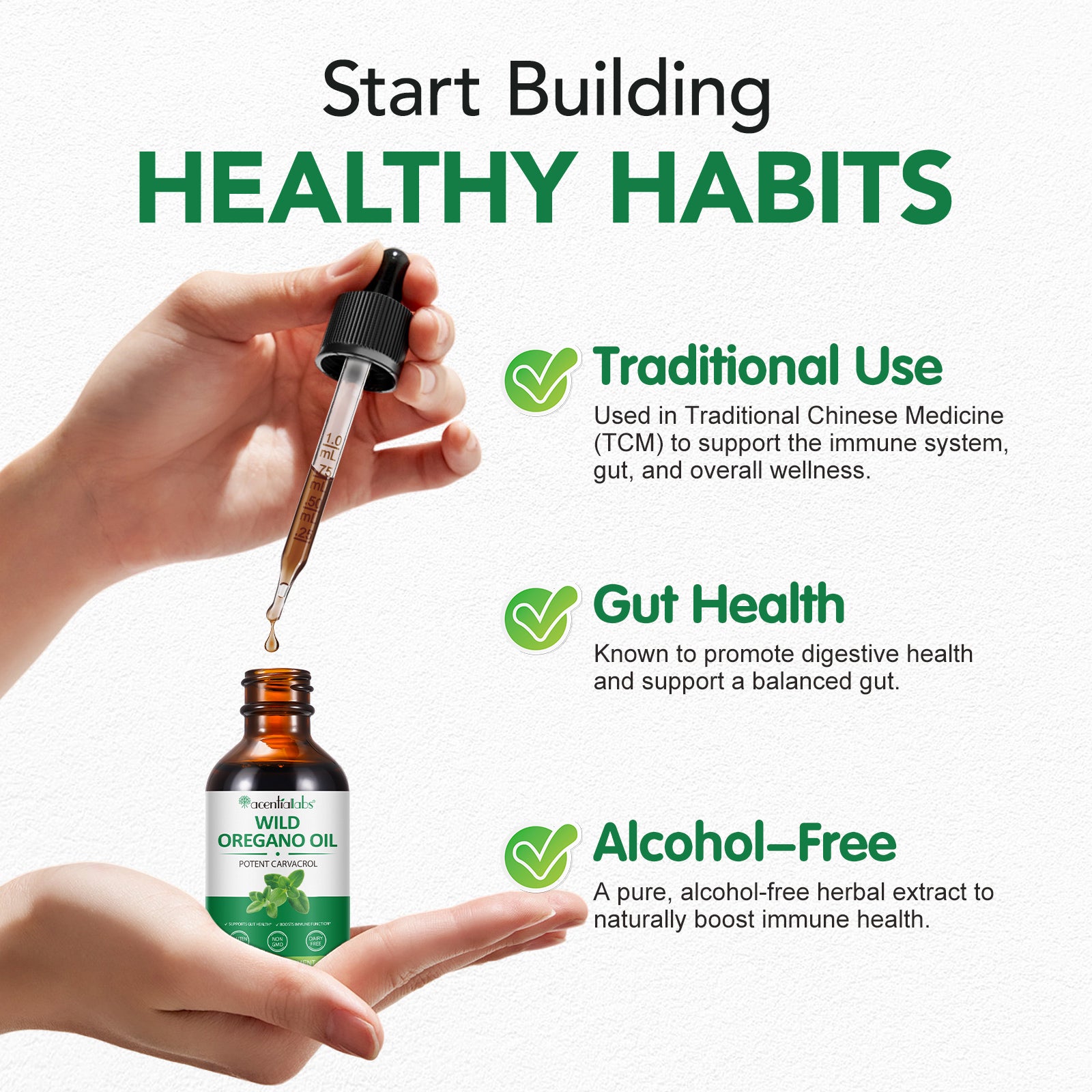 acentiallabs WILD OREGANO OIL POTENT CARVACROL 60ml Liquid Drops