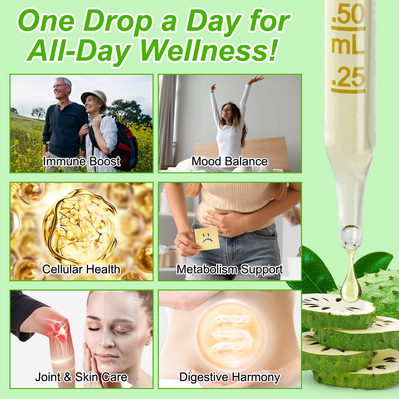 acentiallabs SOURSOP GRAVIOLA LIQUID DROPS HIGHLY CONCENTRATED DIETARY SUPPLEMENT 60ML Liquid Drops